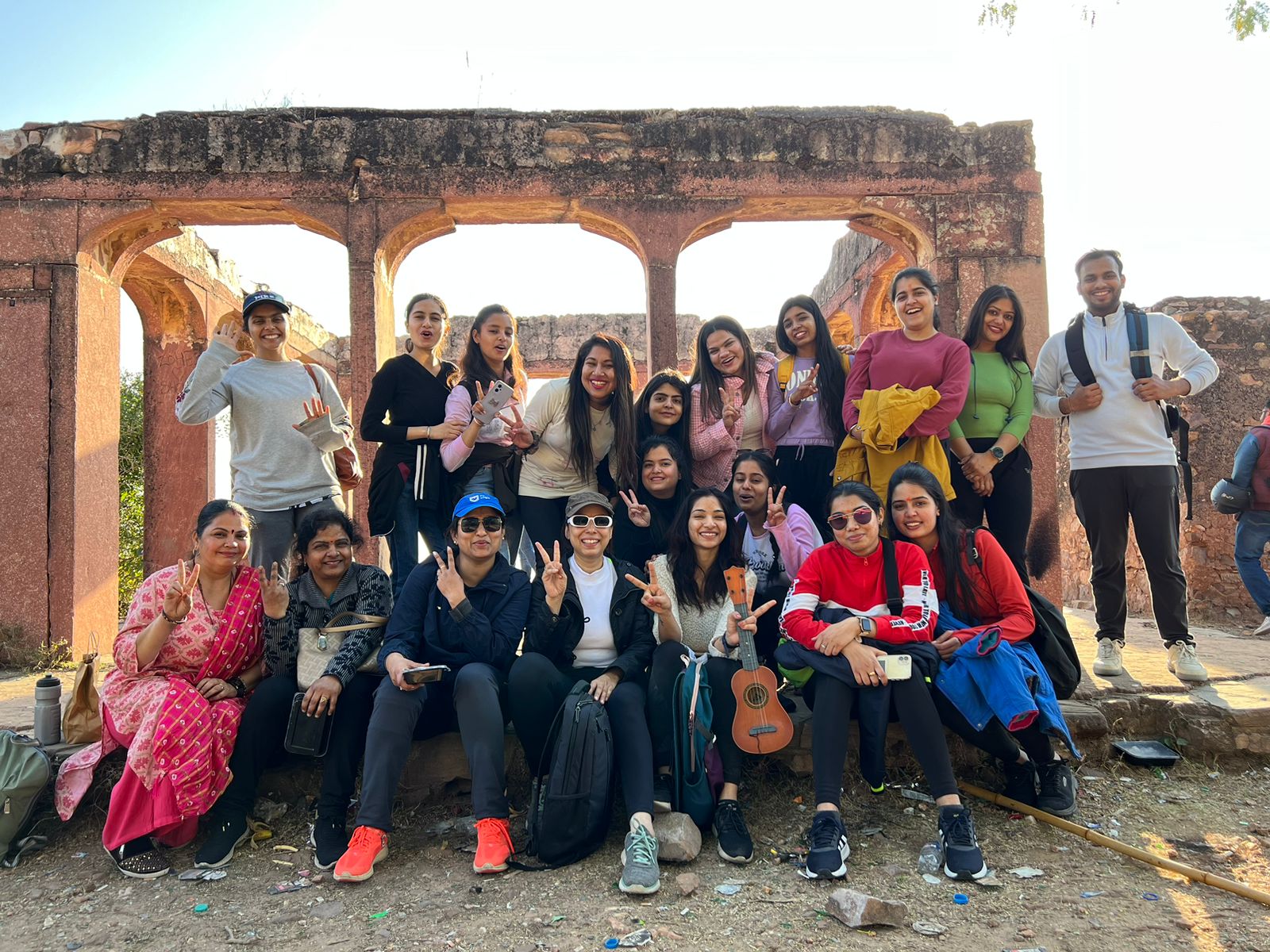 Welfare Fitness group outing at a historic fort